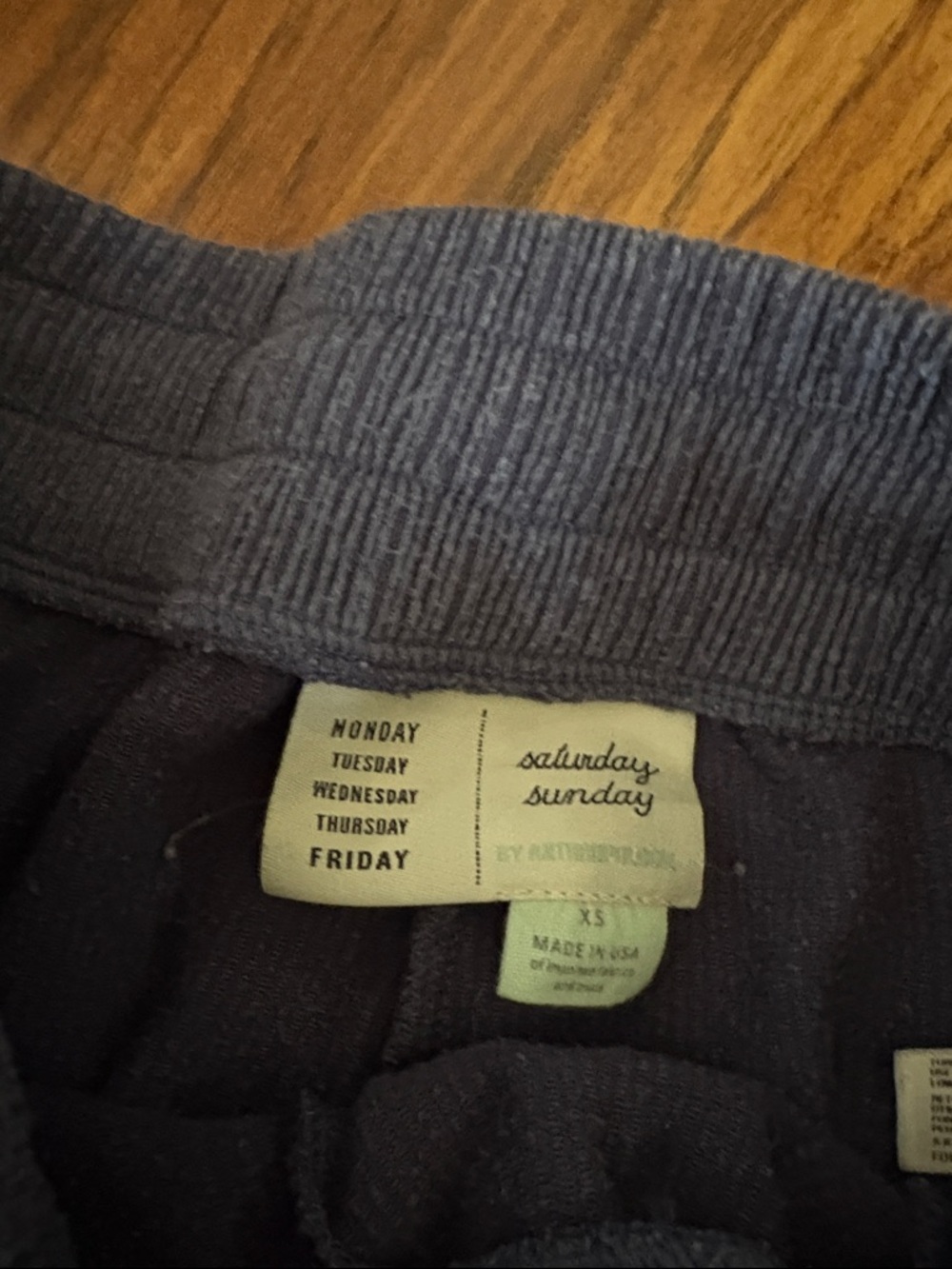 Anthropologie Ribbed Drawstring Lounge Pants - Picture 2 of 5